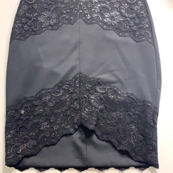 Jax Little Black Lace Sheath Pencil Cocktail Dress women’s size 6 mini - Picture 5 of 7